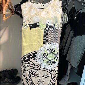 Versace Like Women's Yellow and Black Dress